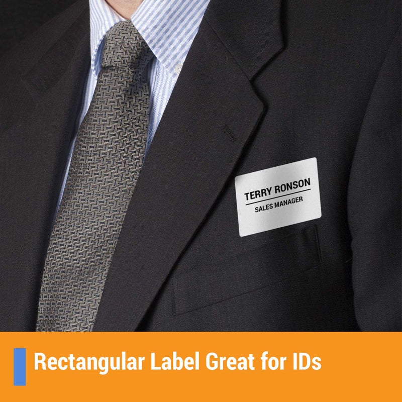OfficeSmartLabels Rectangular 2 x 2-5/8 inch ID Labels for Laser & Inkjet Printers (2 x 2.625 Inch, 15 per Sheet, White, 2250 Labels, 150 Sheets) - Image 2