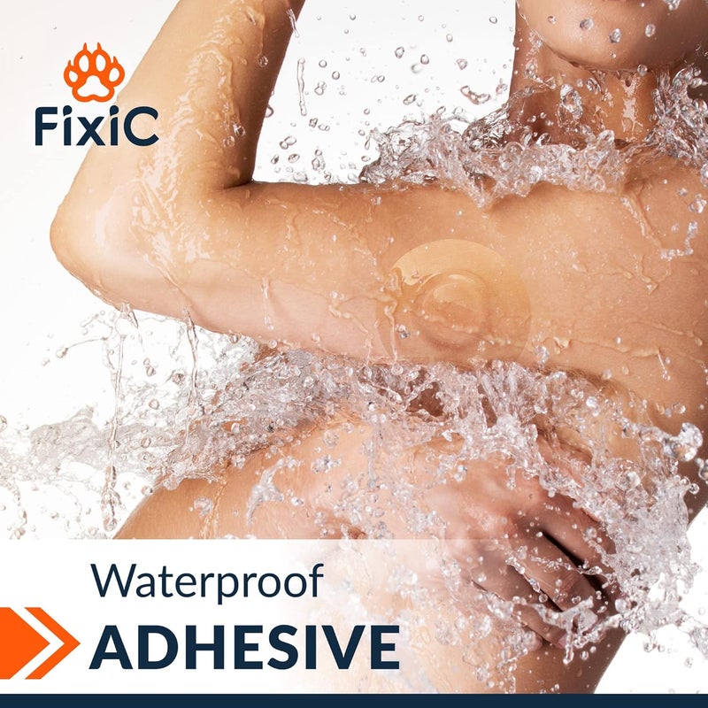 Fixic Freestyle Adhesive Patch - 25 Waterproof Adhesive Patches for Enlite and Guardian Sensors - Tan Color with No Center Glue - Image 4