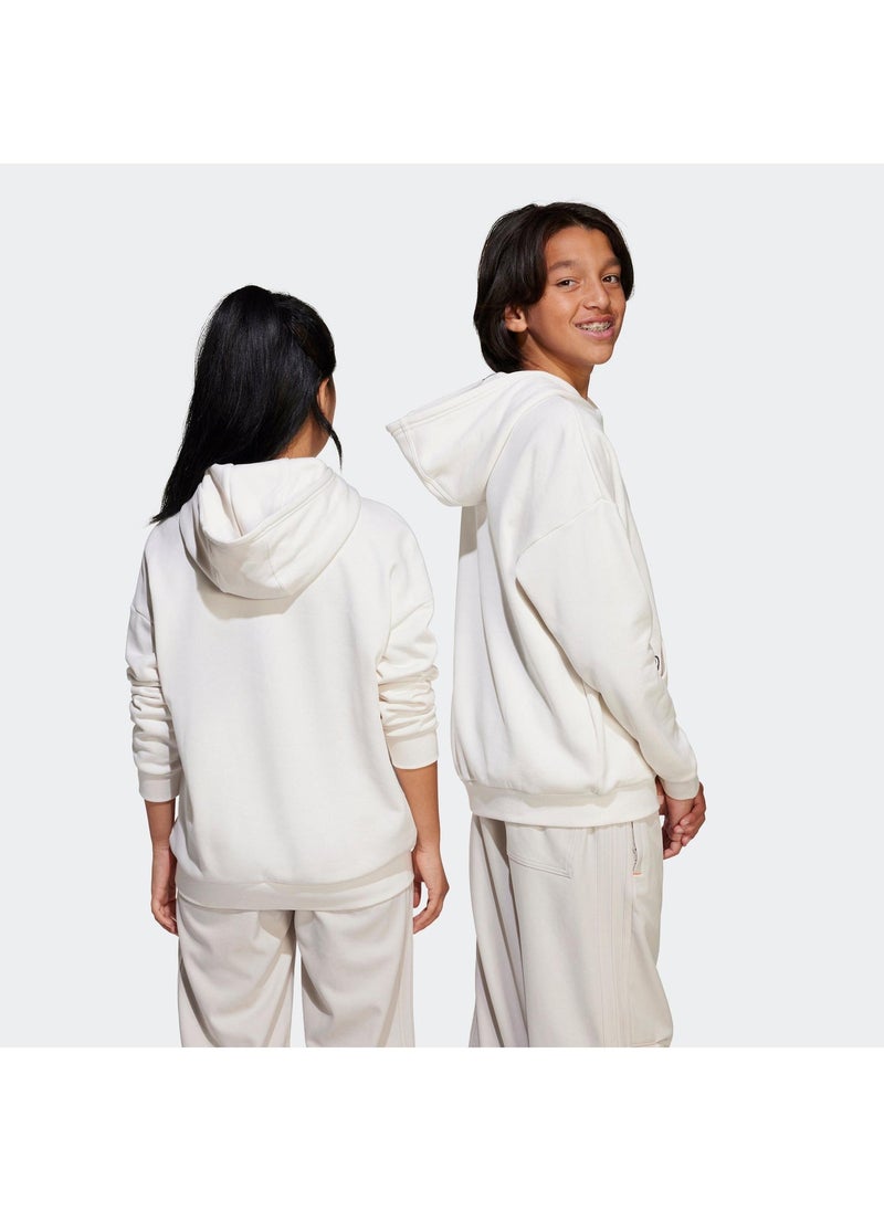 adidas Originals هودي أبيض من أديداس للأطفال - أوريجينالز - سويت شيرتس - Image 2