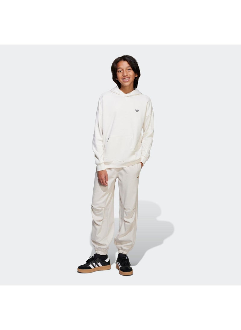 adidas Originals هودي أبيض من أديداس للأطفال - أوريجينالز - سويت شيرتس - Image 5