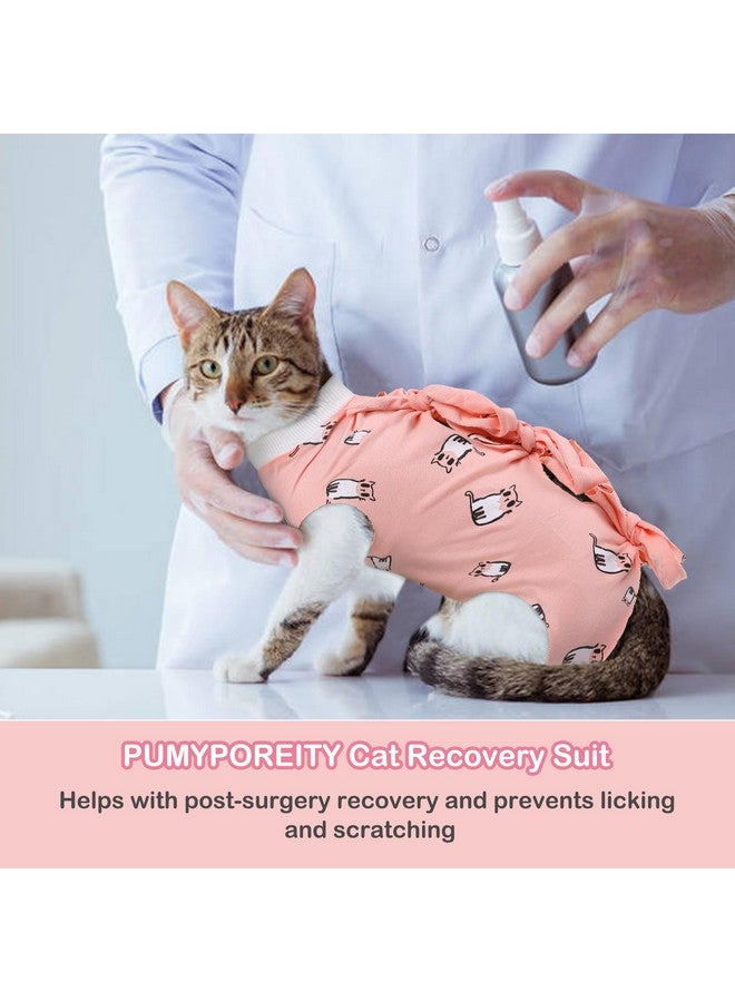 بوماي بوريتي بدلة تعافي القطط من بوميبوريتي بعد الجراحة، بدلة تعافي للقطط بعد الجراحة، بدلة تعافي للقطط الإناث بعد الجراحة، بدلة تعافي للقطط الصغيرة بعد التعقيم/جرح البطن/تلف الجلد/الفطام، مقاس كبير، وردي - Image 2