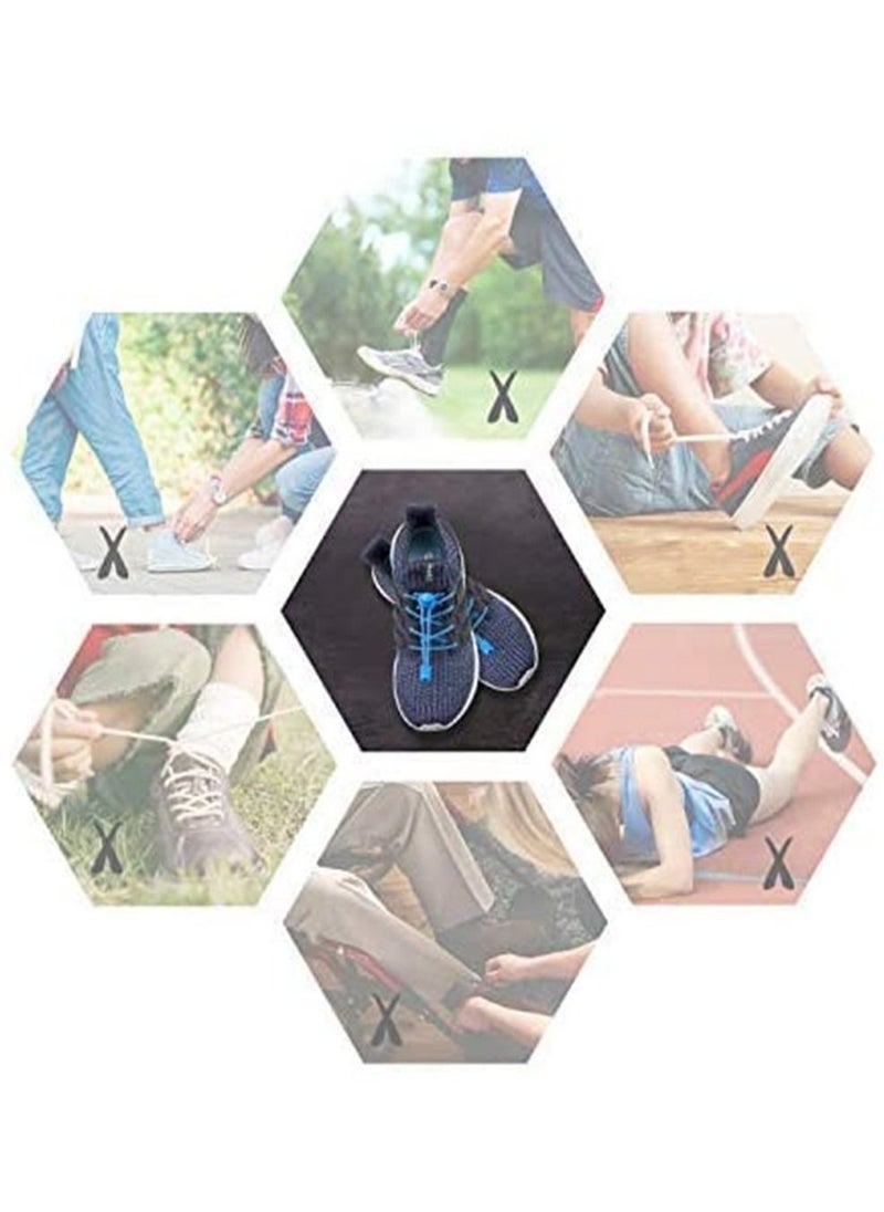 Generic - 10 Pairs Elastic Shoe Laces No Tie Elastic Shoelaces with Lock Device Adjustable Tieless Shoe Laces Strings Fits ​Adults and Kids Boots Board and Casual Shoe - Image 1