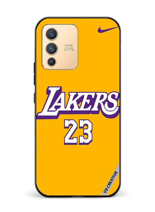 VR CREATIVE Protective Case Cover For Vivo V23 5G Lakers 23 Design Multicolour - Image 1