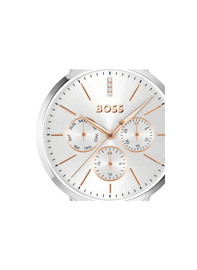HUGO BOSS HUGO BOSS WATCH ROUND ANALOG WOMEN'S SILVER WHITE CASE WATCH - 1502781  - Image 4