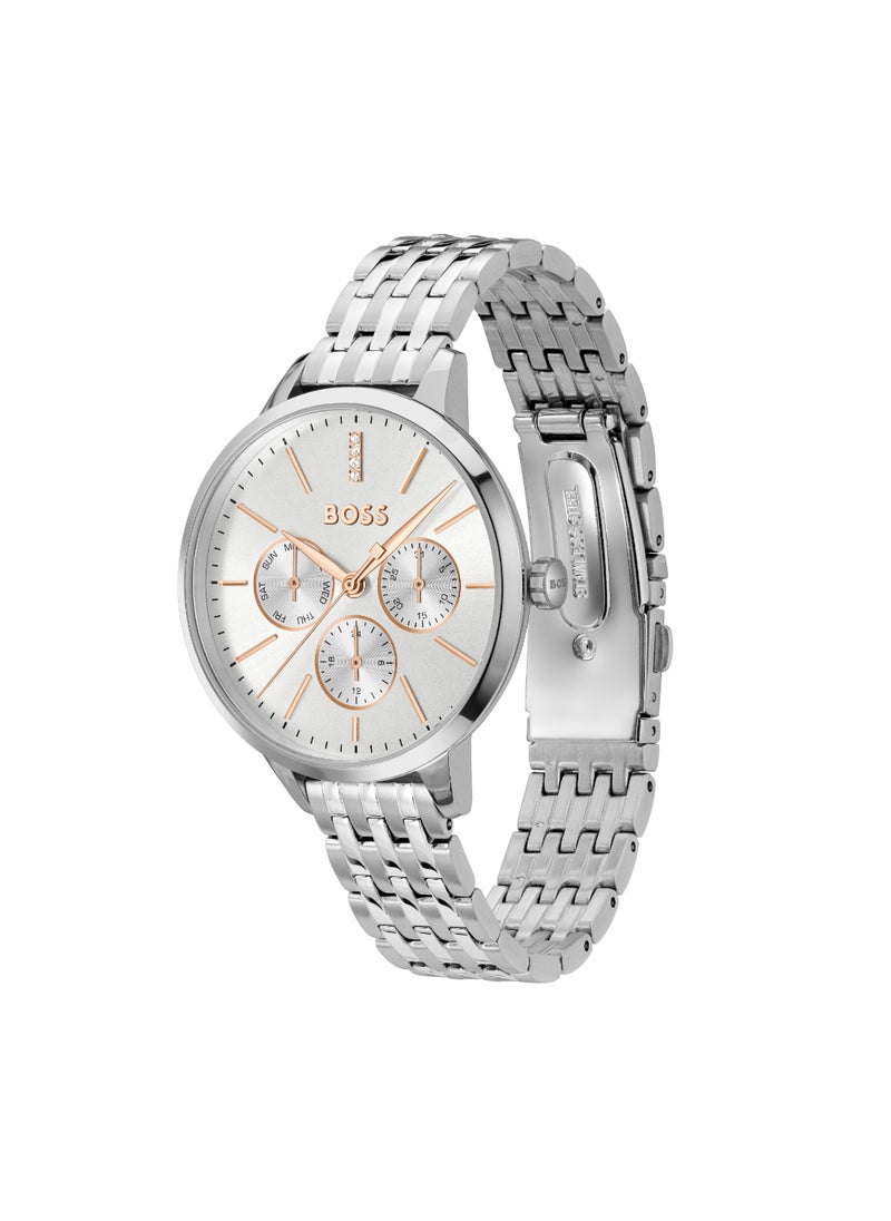 HUGO BOSS HUGO BOSS WATCH ROUND ANALOG WOMEN'S SILVER WHITE CASE WATCH - 1502781  - Image 1