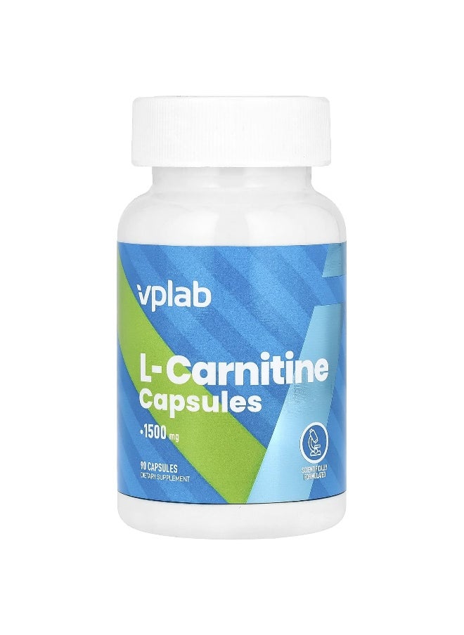 vplab Vplab, L-Carnitine, 1,500 mg, 90 Capsules (500 mg per Capsule)  - Image 1