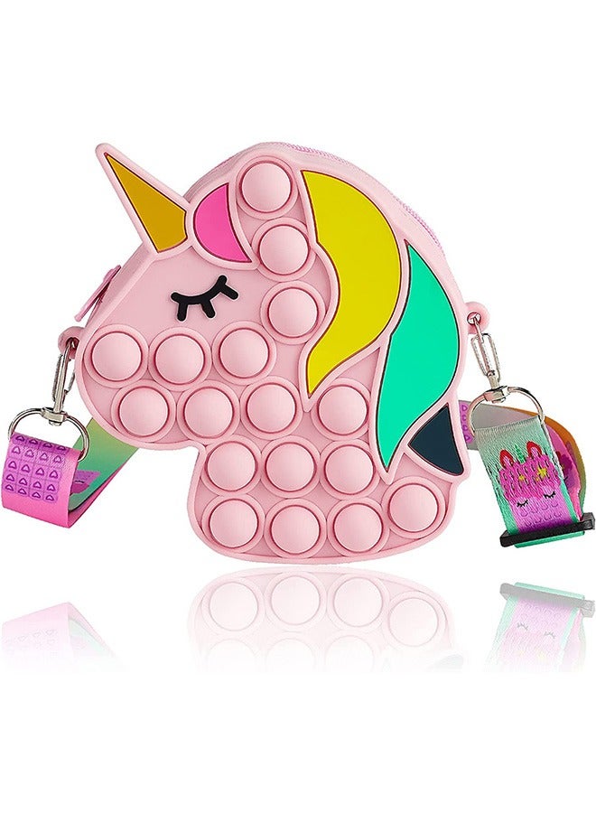 Pop Bag it, Fidget Bag, Pop Purse for Girl and Women Pop Bag, Anti Stress Silicone Poppet Bag Fidget Shoulder Bag, Best Gifts
