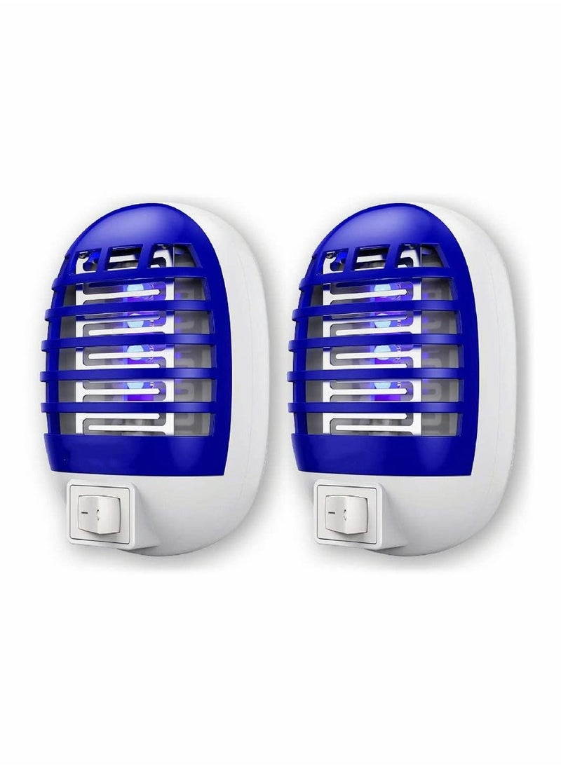 Generic - 2 Pack Mosquito Killer, Electronic Fly Zapper, Bug Zapper Indoor, Fruit Fly Trap, Fruit Fly Killer with Blue Light, Safe - Non-Toxic - Silent - Effective Operation UV Insect Killer - Image 1