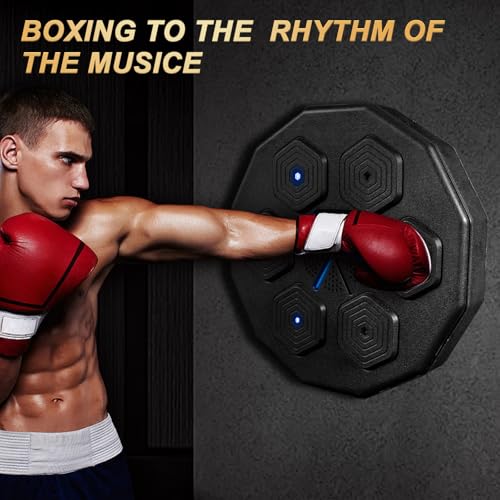 G2 GO2GETHER Music Boxing Machine, Smart Music Boxing Training Machine Wall Mounted, Bluetooth Boxing Workout Punching Equipment ， Gloves for Adults,Kids Included - Image 3