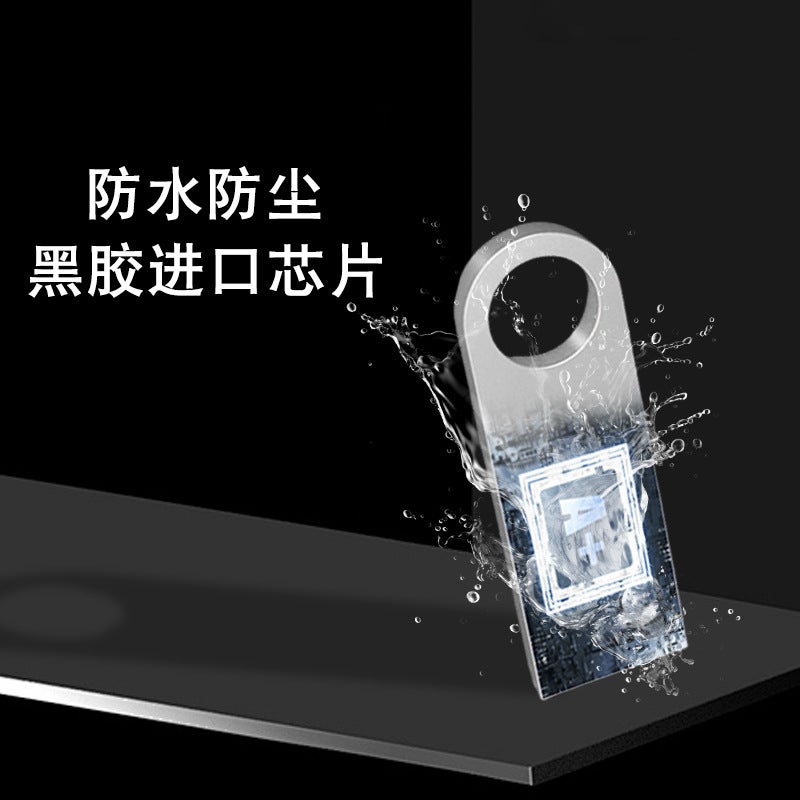 Metal USB Flash Drive Large Capacity Computer 128g Customized Creative Bidding 16g Rotating High Speed 2.0 Car USB Flash Drive Wholesale - Image 4