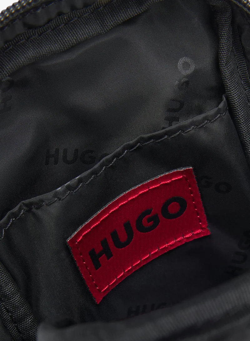 HUGO Black Logo phone holder with mini pouch for Men | Best Price UAE