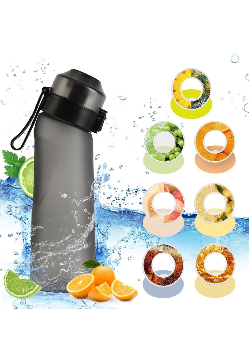 Arabest - Air Up Water Bottle Air Up Water Bottle with 7 Flavor Pods 750ML Air Up Drinking Water Bottle Starter Set with Flavour Capsules 0% Sugar Water Cup BPA Free Suitable for Outdoor Sport (Black) - Image 1