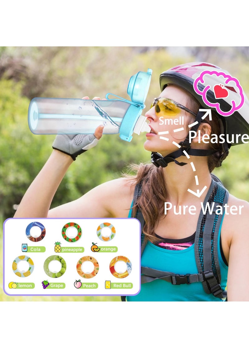 Arabest - Air Up Water Bottle Air Up Water Bottle with 7 Flavor Pods 750ML Air Up Drinking Water Bottle Starter Set with Flavour Capsules 0% Sugar Water Cup BPA Free Suitable for Outdoor Sport (Black) - Image 1