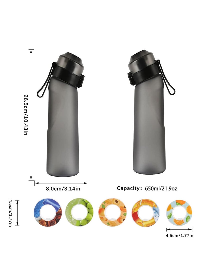 Arabest - Air Up Water Bottle Air Up Water Bottle with 7 Flavor Pods 750ML Air Up Drinking Water Bottle Starter Set with Flavour Capsules 0% Sugar Water Cup BPA Free Suitable for Outdoor Sport (Black) - Image 1