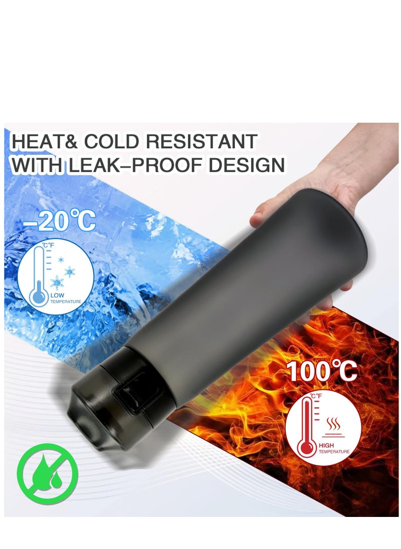 Arabest - Air Up Water Bottle Air Up Water Bottle with 7 Flavor Pods 750ML Air Up Drinking Water Bottle Starter Set with Flavour Capsules 0% Sugar Water Cup BPA Free Suitable for Outdoor Sport (Black) - Image 1