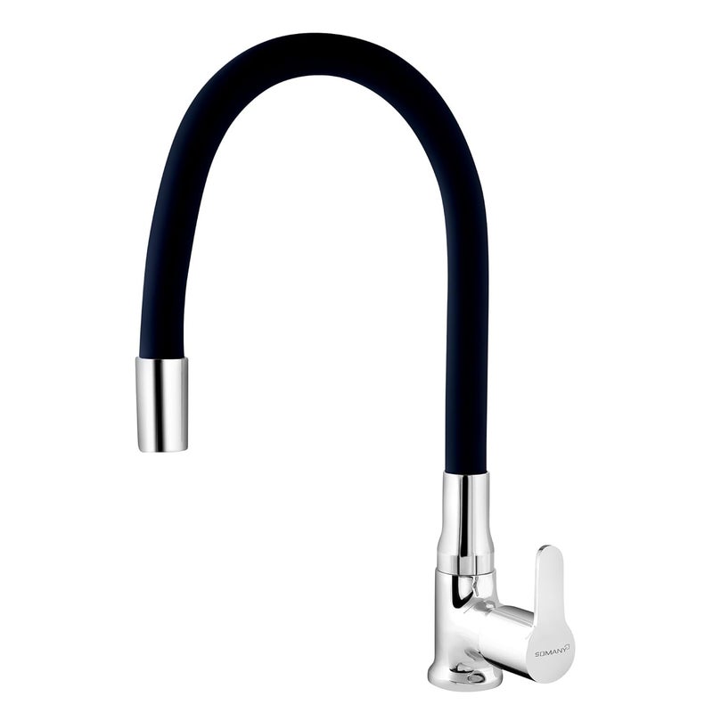 Somany Bathware SOMANY Hemel Swan Neck with Flexible Spout Faucet Black - Image 3