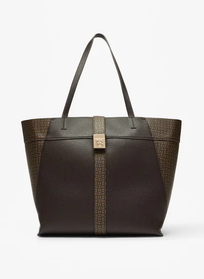 Flora Bella By Shoexpress Women's Solid Tote Bag with Handles and Zip Closure