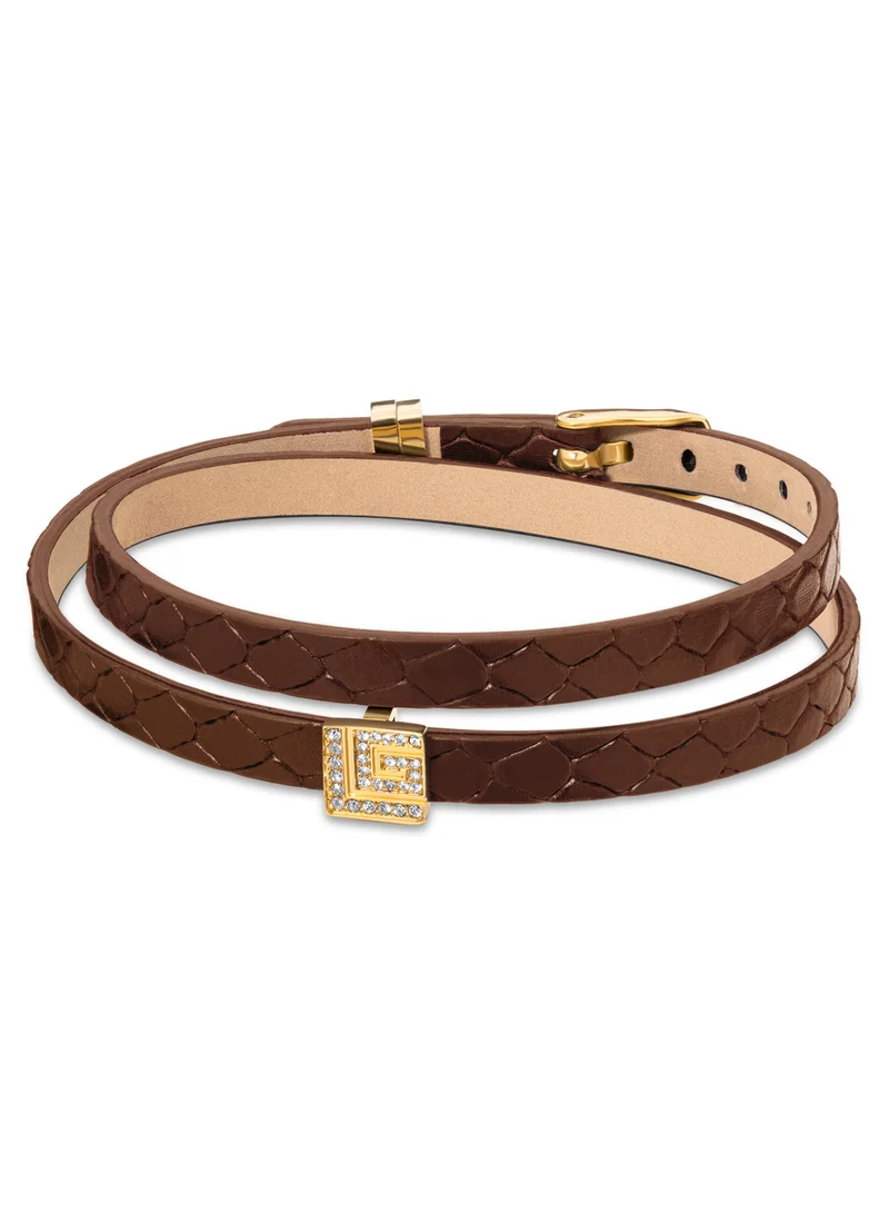 Guy Laroche Elise Brown Leather Bracelet