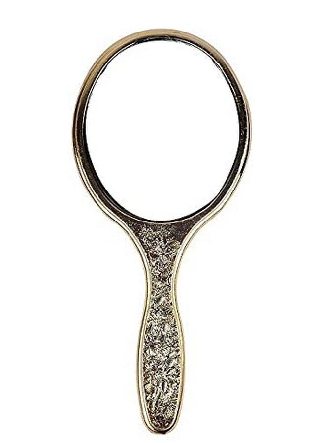 Glan Purse Mirror For Women Hand Mirror For Makeup Vanity Travel Make Up Mirror (Golden) - Image 2
