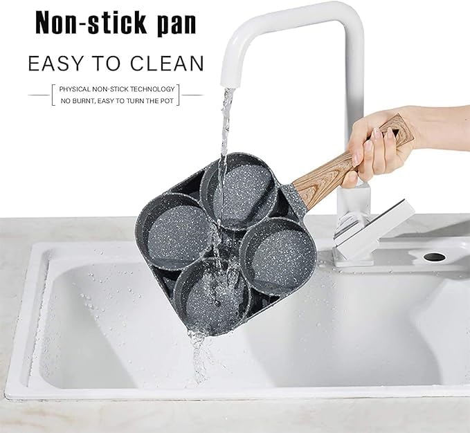 Cheet enterprise 4 in 1 Frying PAN Frying PAN Non Stick Egg Frying Pan for Fried Egg Pancakes Sausages Burgers - Image 5
