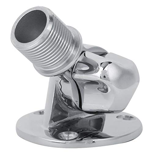Thincol Marine VHF Antenna Mount, 316 Stainless Steel Ratchet Antenna Base 180 Degree Adjustable Antenna Bracket for Boats and RV - Image 1
