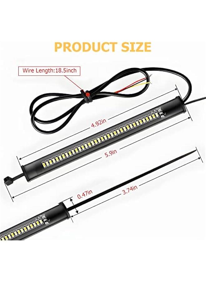 عربست 2PCS مصباح إشارة الانعطاف LED للدراجات النارية، أشرطة مرنة متعددة الألوان باللون الأبيض والبرتقالي، إشارات انحراف و إضاءة نهارية (DRL) مضادة للماء وقابلة للتعديل للدراجات النارية. - Image 2