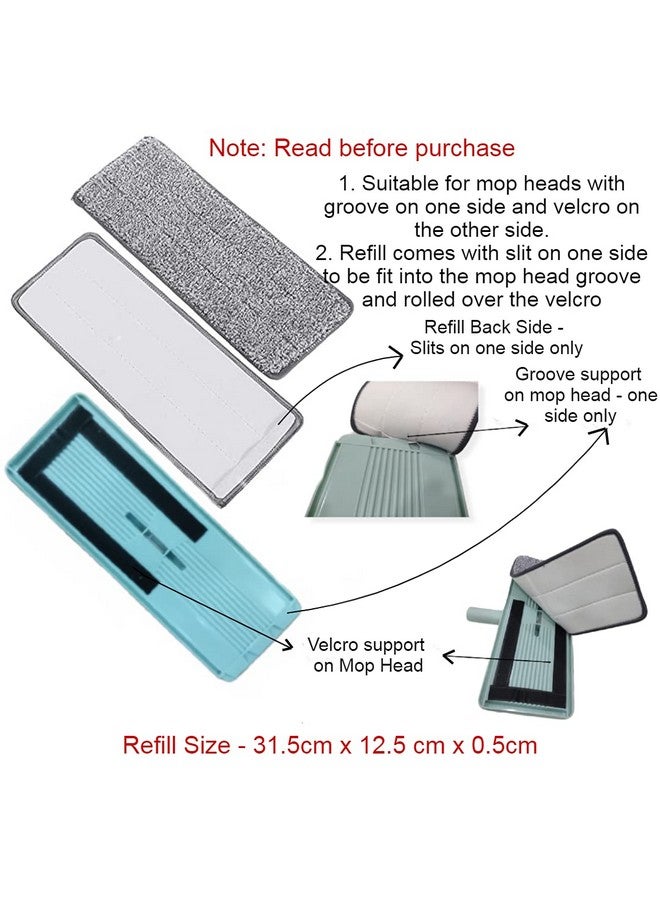 FRESHOME PowerClean Flat Microfiber Refill for Bucket Mop, Easy Floor Cleaning Home & Office (Maybe Suitable for Other Similar Flat Mop - Check Size Before Placing Order (Pack of 10) - Image 5