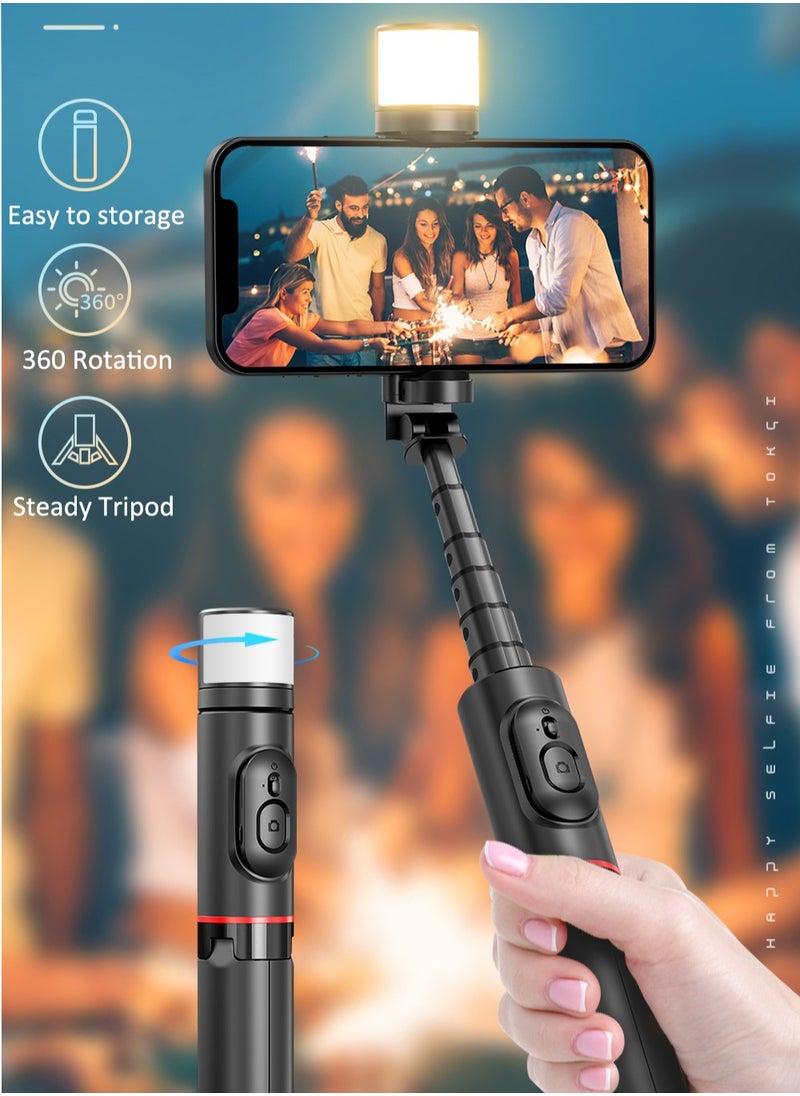 Selfie Stick with Light Extendable Selfie Stick/Tripod Stand With Remote,Black - pzsku/Z0FA2662A1EE5619E1DC5Z/45/_/1706339727/883327fd-6e5d-471d-9dc6-1834293f1cc1