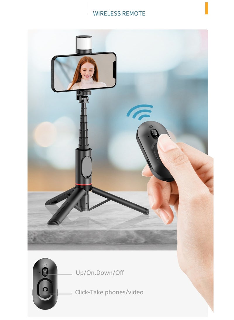 Selfie Stick with Light Extendable Selfie Stick/Tripod Stand With Remote,Black - pzsku/Z0FA2662A1EE5619E1DC5Z/45/_/1706339728/552ece15-f490-4c0a-9338-5145c18aad5f