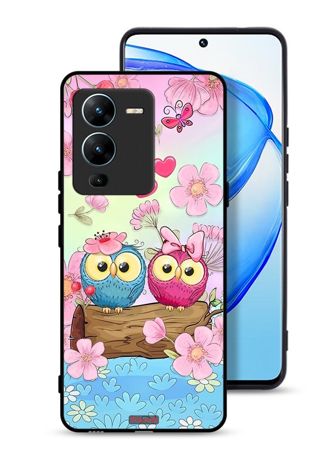 Tolwak Vivo V25 Pro 5G Protective Case Cover Cute Owls Art - Image 1