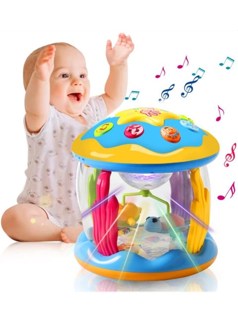 Baby Toys from 6 to 12 Months of Age Music Learning Toys Ocean Spinning Luminous Toys Gifts for Toddlers Boys and Girls
