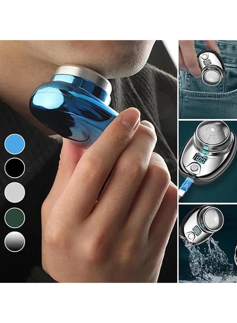 Mini Electric Shaver, 2025 New Mini Portable Electric Shaver for Men, Pocket Size Electric Razor for Men, Rechargeable Waterproof Mini Shaver, Wet & Dry Shaving for Travel Office Business Trip - Image 2