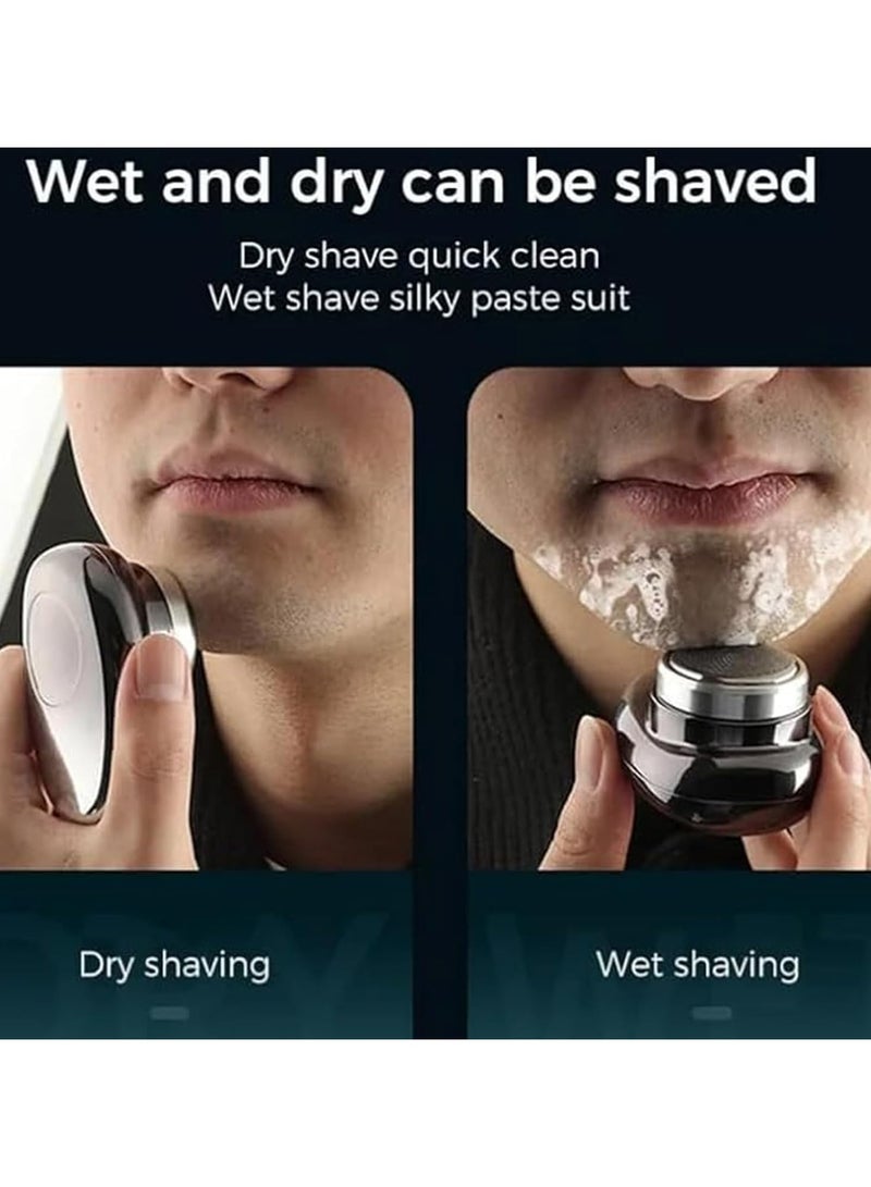 Mini Electric Shaver, 2025 New Mini Portable Electric Shaver for Men, Pocket Size Electric Razor for Men, Rechargeable Waterproof Mini Shaver, Wet & Dry Shaving for Travel Office Business Trip - Image 3