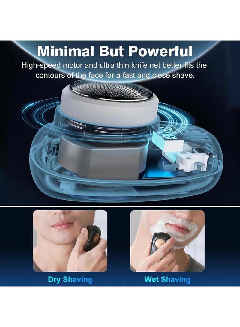 Mini Electric Shaver, 2025 New Mini Portable Electric Shaver for Men, Pocket Size Electric Razor for Men, Rechargeable Waterproof Mini Shaver, Wet & Dry Shaving for Travel Office Business Trip - Image 5