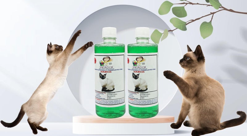 SWACCH Shampoo Specially FORMULATED for Siamese (500ML) (Pack of 2) NEEM ALOVERA - Image 2