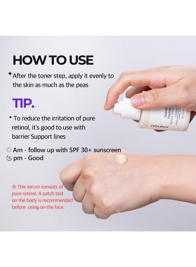 فابيو سيروم فابيو ريتينول ببتيد الشبابي، 1.01 أونصة - شد البشرة ورفعها، مع الريتينول والببتيدات والسيراميد والبانثينول. يقلل التجاعيد، سريع الامتصاص - العناية بالبشرة الكورية - Image 5