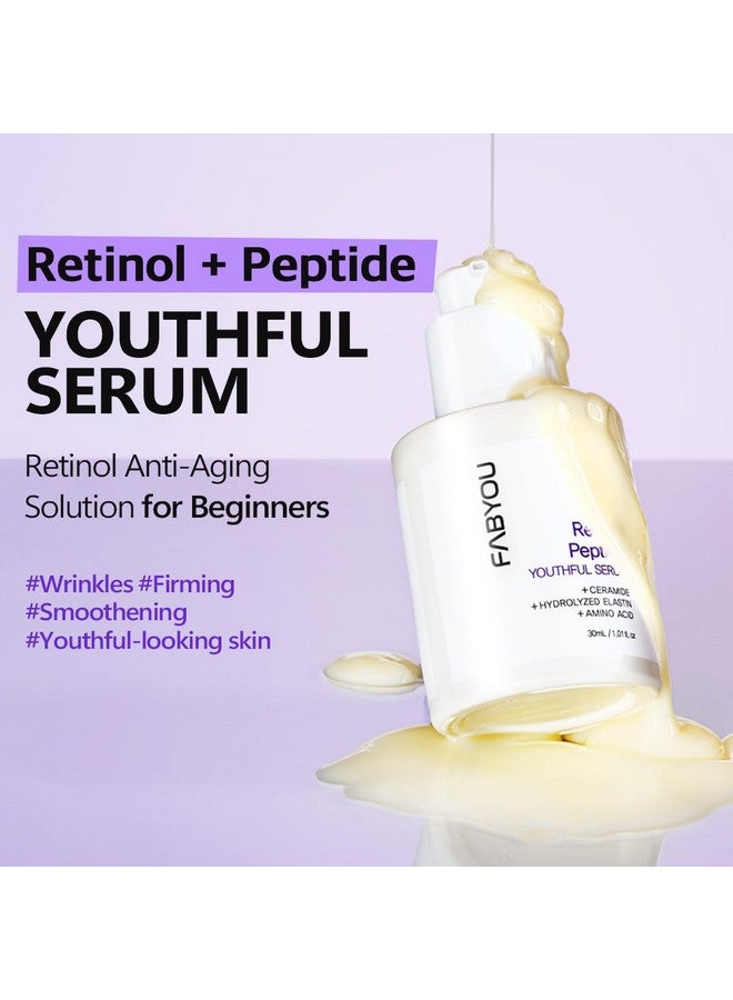 فابيو سيروم فابيو ريتينول ببتيد الشبابي، 1.01 أونصة - شد البشرة ورفعها، مع الريتينول والببتيدات والسيراميد والبانثينول. يقلل التجاعيد، سريع الامتصاص - العناية بالبشرة الكورية - Image 2