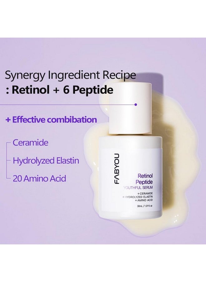 فابيو سيروم فابيو ريتينول ببتيد الشبابي، 1.01 أونصة - شد البشرة ورفعها، مع الريتينول والببتيدات والسيراميد والبانثينول. يقلل التجاعيد، سريع الامتصاص - العناية بالبشرة الكورية - Image 3