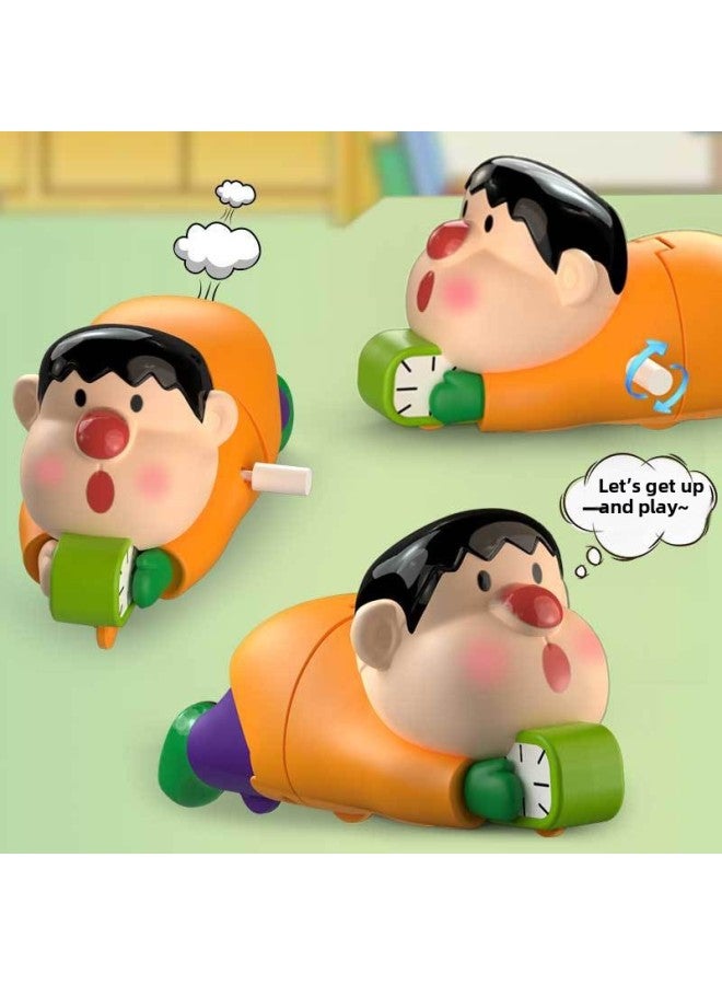 Explosions Small Dynamic Life Series Blind Box Spring Movable Hand-held Careful Toy Desktop Small Ornaments-Color:Don’t Want To Get Up Brown - Image 4