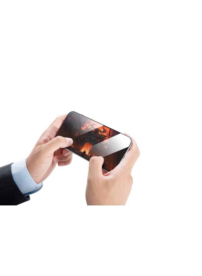 ديفيا استيكرحماية ايفون 17 برو, زجاج مقسّى CSG بصلابة الماس الكريستالي, وضوح عالي,واقي شاشة حماية عسكرية 9H, مع أداة تركيب ذكية - Image 2