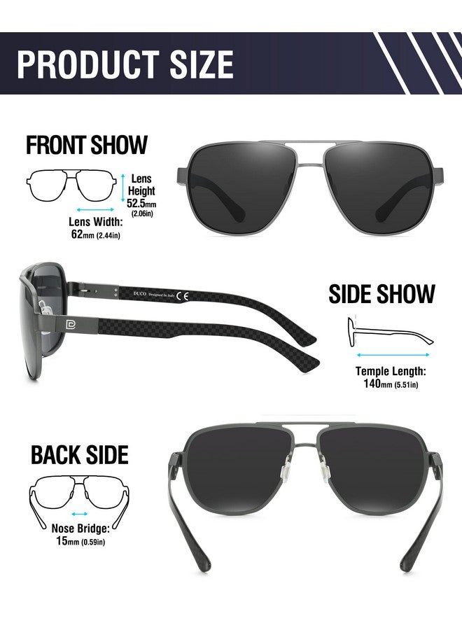 Duco Aviator Sunglasses For Men Polarized Sunglasses Men Uv Protection Carbon Fiber Temple Mens Sun Glasses For Driving 3051 - Image 3