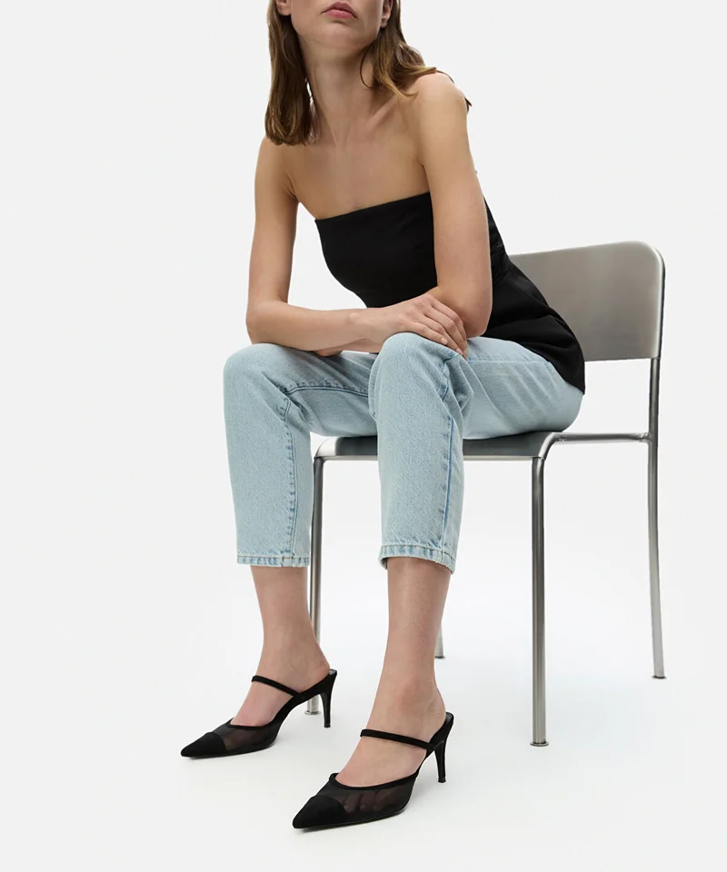 ابيكول Mesh Heeled Mules