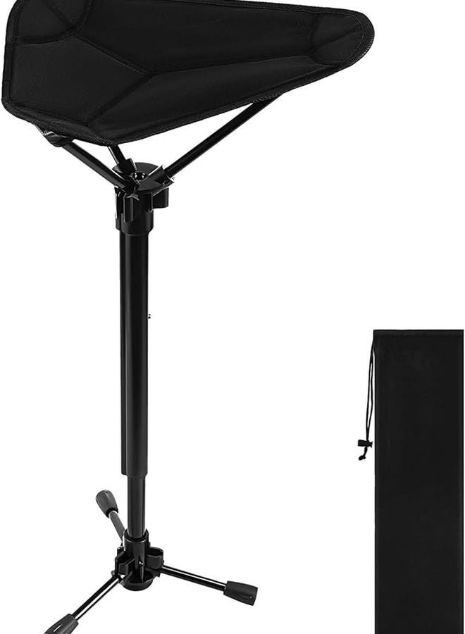 Adjustable Height Folding Tripod Stool Portable Lightweight Outdoor Camping Chair - Image 1