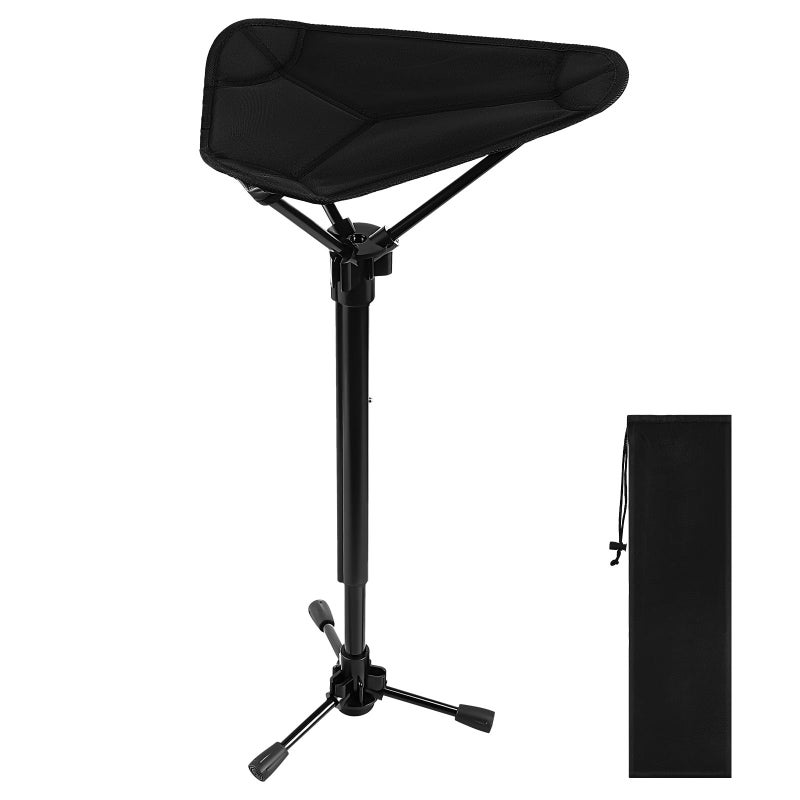 Adjustable Height Folding Tripod Stool Portable Lightweight Outdoor Camping Chair - Image 2