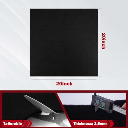 kanhiro Carbon Felt Welding Blanket Fireproof - 20" X 20" Heat Resistant Fabric 1800°F High Temp Insulation Blanket, Heat Shield Mat for Grill Stove Pit, Welding Pad for Plumbing Brazing - Image 3