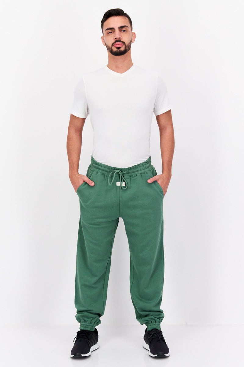 TRIBE OF 6 Men Sportswear Fit Drawstring Outdoor Sweatpants, Green  - Image 4