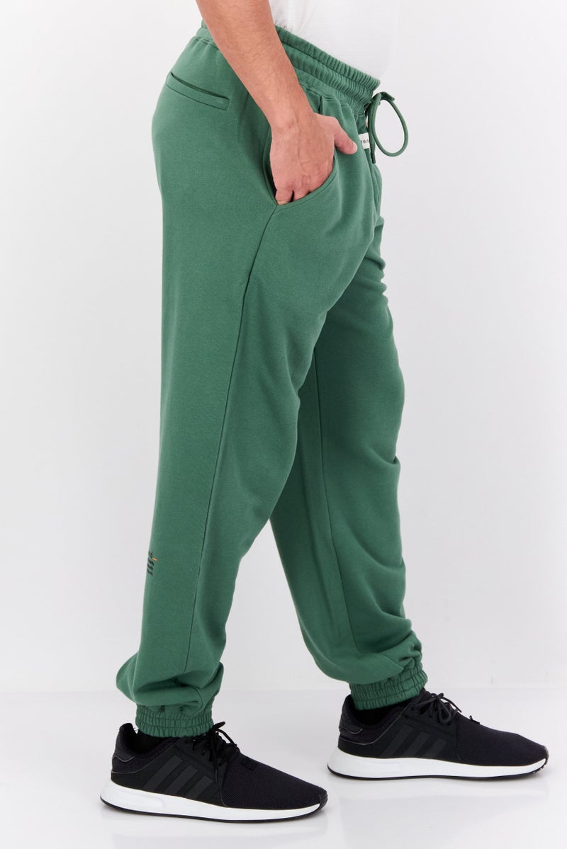 TRIBE OF 6 Men Sportswear Fit Drawstring Outdoor Sweatpants, Green  - Image 2