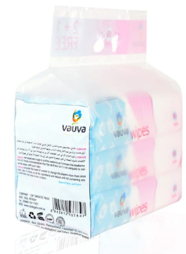 فوفا 240- عدد مناديل الأطفال المبللة بالمياه النقية شديدة الحساسية، للعناية الصحية، لا تسبب الحساسية وتم اختبارها من قبل أطباء الجلدية. - Image 2