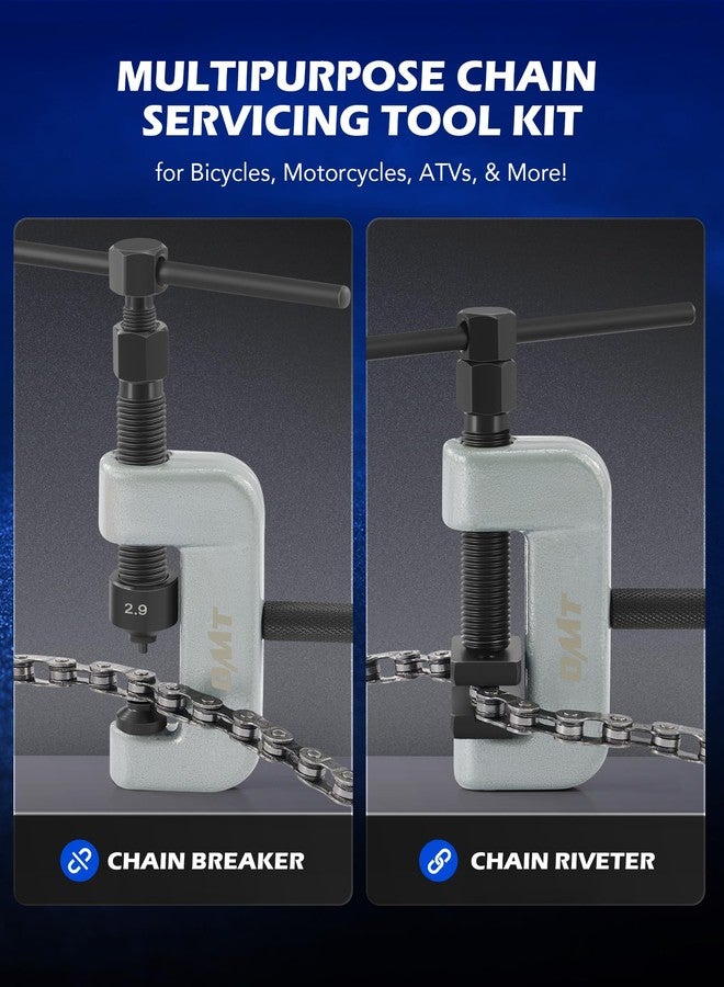 Orion Motor Tech 19pc Chain Breaker Tool Kit with C Frame 3 Anvils 5 Break Tips, Dirt Bike ATV Motorcycle Chain Breaker Chain Link Removal Tool Chain Repair Tool for Cam and 25 to 630 Chains - Image 5