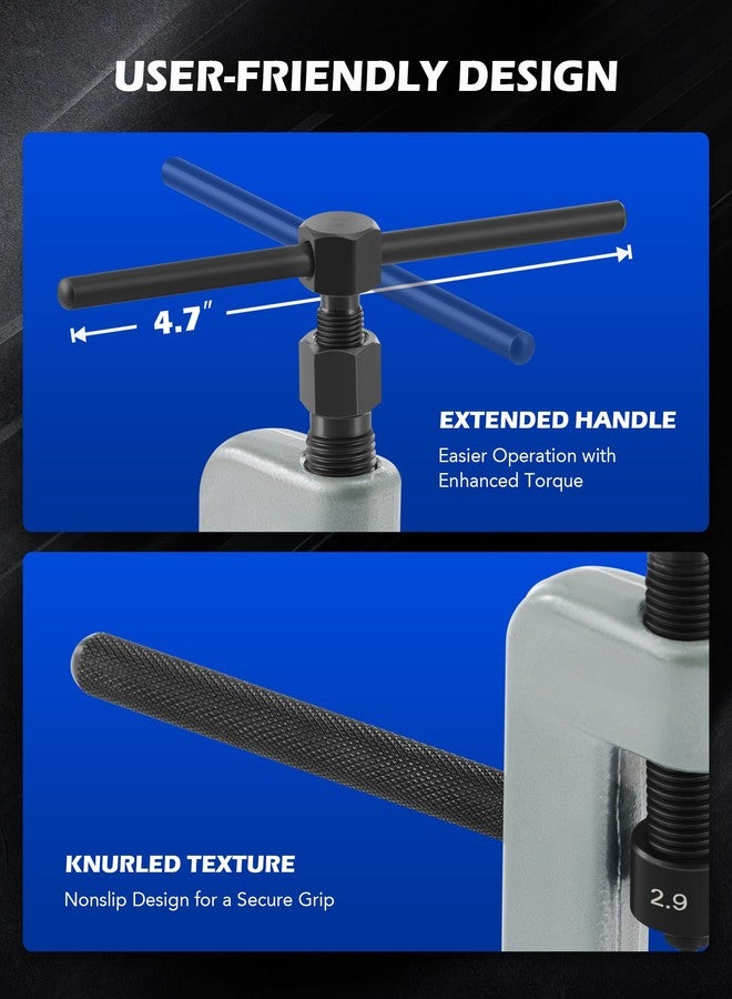 Orion Motor Tech 19pc Chain Breaker Tool Kit with C Frame 3 Anvils 5 Break Tips, Dirt Bike ATV Motorcycle Chain Breaker Chain Link Removal Tool Chain Repair Tool for Cam and 25 to 630 Chains - Image 4